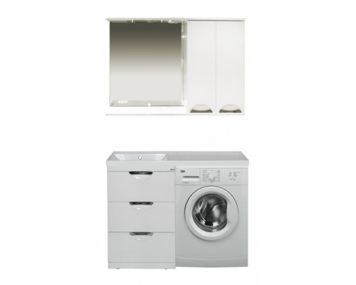 Купить Куба - 50 Тумба 3 ящ. под стиральную машину белая эмаль в магазине сантехники Santeh-Crystal.ru