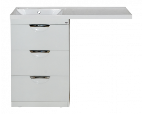 Купить Куба - 50 Тумба 3 ящ. под стиральную машину белая эмаль в магазине сантехники Santeh-Crystal.ru