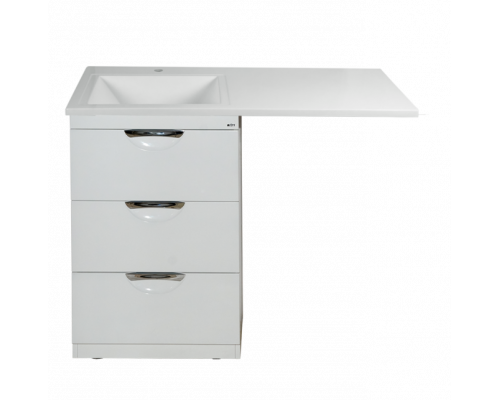 Заказать Куба - 60 Тумба 3 ящ. под стиральную машину белая эмаль в магазине сантехники Santeh-Crystal.ru