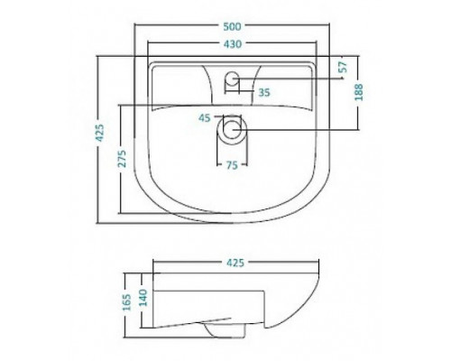 Приобрести Лаванда - 50 Тумба прямая белая в магазине сантехники Santeh-Crystal.ru