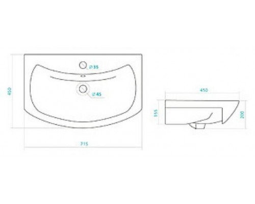 Приобрести Лаванда - 70 Тумба прямая белая в магазине сантехники Santeh-Crystal.ru