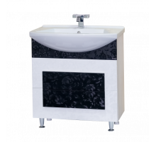 Марика - 65 Тумба  прямая напольная комб.черно/белая