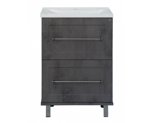 Заказать Марта - 60 Тумба напольная 2 ящ. темный бетон в магазине сантехники Santeh-Crystal.ru