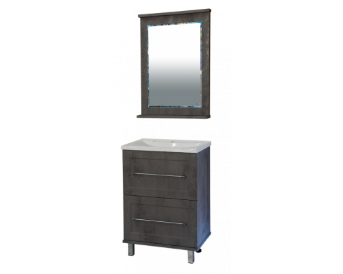 Заказать Марта - 60 Тумба напольная 2 ящ. темный бетон в магазине сантехники Santeh-Crystal.ru