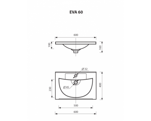 Заказать Марта - 60 Тумба напольная 2 ящ. темный бетон в магазине сантехники Santeh-Crystal.ru