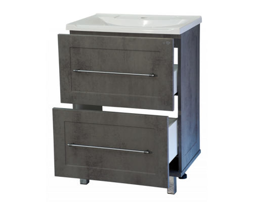 Заказать Марта - 60 Тумба напольная 2 ящ. темный бетон в магазине сантехники Santeh-Crystal.ru