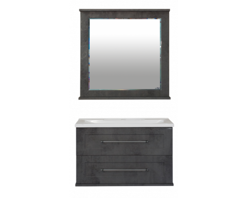 Приобрести Марта - 80 Тумба подвесная 2 ящ. темный бетон в магазине сантехники Santeh-Crystal.ru