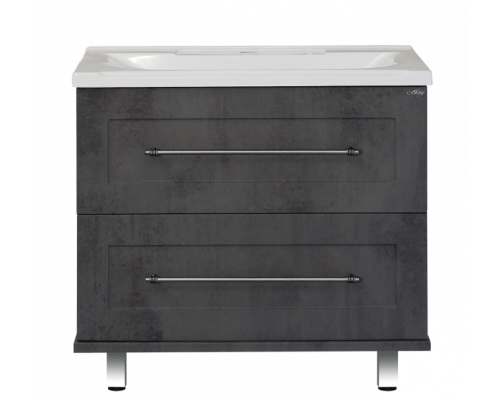 Купить Марта -100 Тумба напольная 2 ящ. темный бетон в магазине сантехники Santeh-Crystal.ru