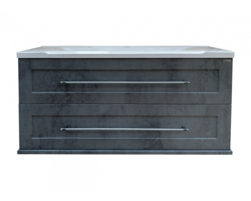 Купить Марта -100 Тумба подвесная 2 ящ. темный бетон в магазине сантехники Santeh-Crystal.ru