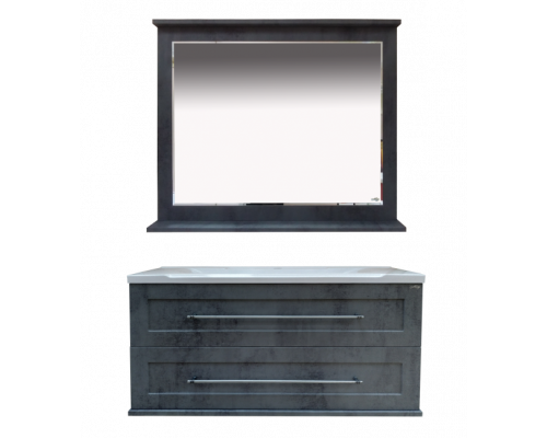 Купить Марта -100 Тумба подвесная 2 ящ. темный бетон в магазине сантехники Santeh-Crystal.ru