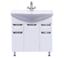 Орхидея - 75 Тумба 2 ящ. (корзина) белая эмаль