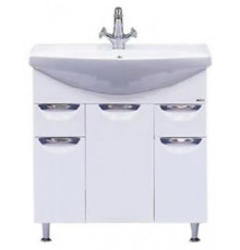 Орхидея - 75 Тумба 2 ящ. (корзина) белая эмаль