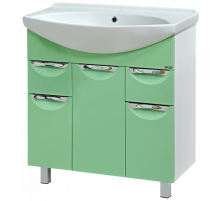 Орхидея - 75 Тумба 2 ящ. (корзина) салатовая эмаль