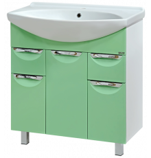 Орхидея - 75 Тумба 2 ящ. (корзина) салатовая эмаль