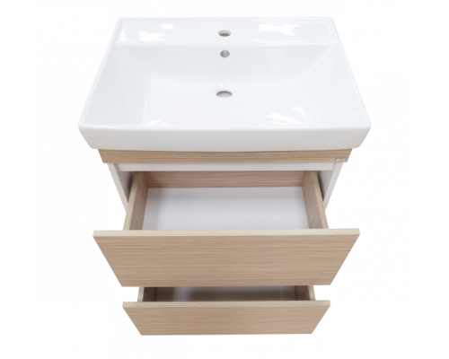 Заказать Слим - 50 тумба напольная (ЛДСП/2 ящ.) в магазине сантехники Santeh-Crystal.ru