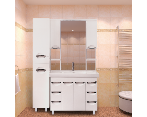 Купить София -100 Тумба с 6  ящ. белая эмаль в магазине сантехники Santeh-Crystal.ru