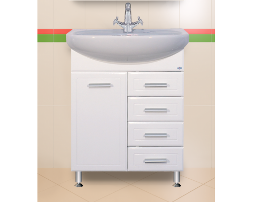 Приобрести Стелла - 65 Тумба с  4 ящ.  Б/К вертик. в магазине сантехники Santeh-Crystal.ru