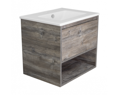 Купить Темза - 60 Тумба подвесная с 1 ящиком и нишей (цвет Сосна Пасадена) в магазине сантехники Santeh-Crystal.ru