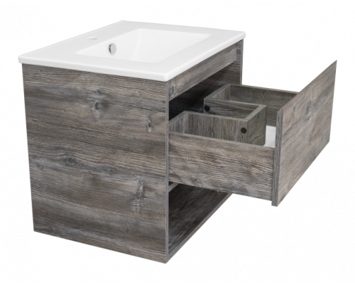 Купить Темза - 60 Тумба подвесная с 1 ящиком и нишей (цвет Сосна Пасадена) в магазине сантехники Santeh-Crystal.ru