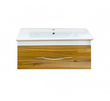 Турин -100 Тумба подвесная орех глянец/белый