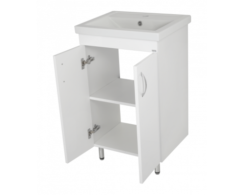 Приобрести Фостер - 50 Тумба напольная прямая белая в магазине сантехники Santeh-Crystal.ru