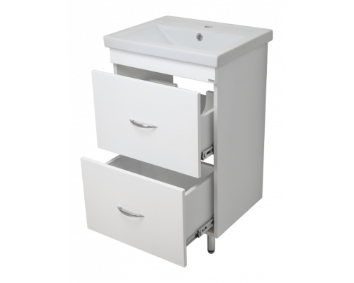 Заказать Фостер - 50 Тумба напольная с 2 ящ. белая в магазине сантехники Santeh-Crystal.ru