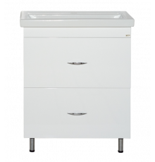 Фостер - 60 Тумба напольная с 2 ящ. Белая