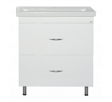 Фостер - 70 Тумба напольная с 2 ящ. белая