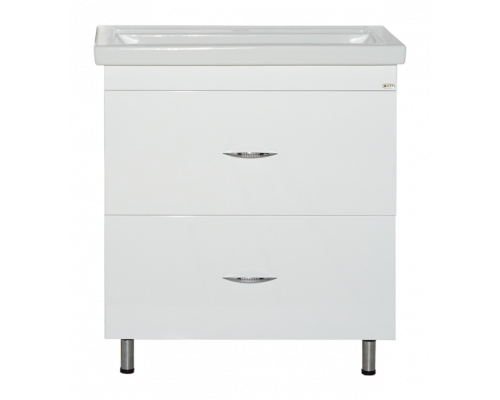 Заказать Фостер - 70 Тумба напольная с 2 ящ. белая в магазине сантехники Santeh-Crystal.ru