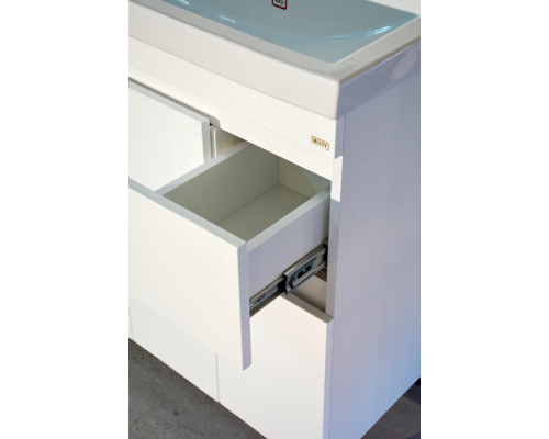 Купить Фостер - 80 Тумба напольная с 2 ящ. правое крыло белая в магазине сантехники Santeh-Crystal.ru