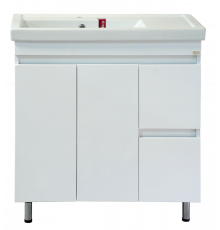 Фостер - 80 Тумба напольная с 2 ящ. "правое крыло" белая
