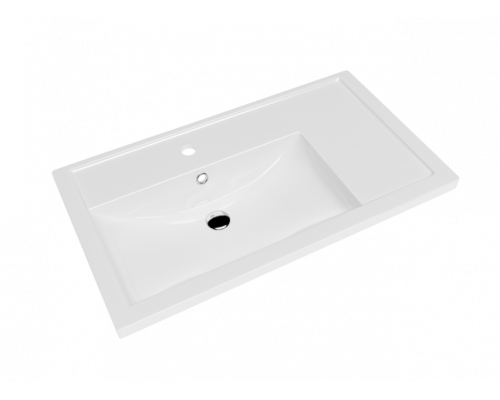 Купить Фостер - 80 Тумба напольная с 2 ящ. правое крыло белая в магазине сантехники Santeh-Crystal.ru