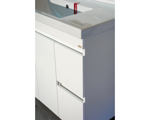 Купить Фостер - 80 Тумба напольная с 2 ящ. правое крыло белая в магазине сантехники Santeh-Crystal.ru