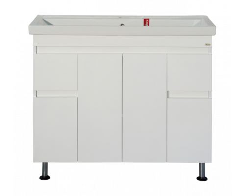 Заказать Фостер -100 Тумба напольная с 2 ящ. белая в магазине сантехники Santeh-Crystal.ru