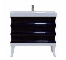 Чикаго -100 Тумба с 3 ящ. чёрно-белая