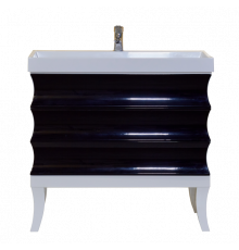 Чикаго -100 Тумба с 3 ящ. чёрно-белая