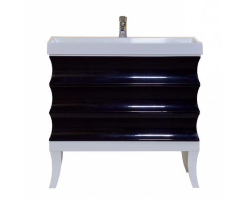 Приобрести Чикаго -100 Тумба с 3 ящ. чёрно-белая в магазине сантехники Santeh-Crystal.ru