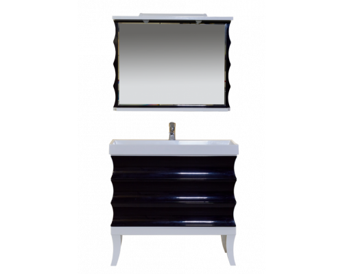 Приобрести Чикаго -100 Тумба с 3 ящ. чёрно-белая в магазине сантехники Santeh-Crystal.ru