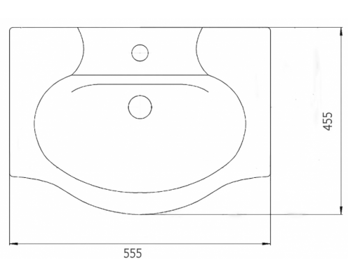 Купить Элегия - 55 Тумба напольная прямая (ПВХ) в магазине сантехники Santeh-Crystal.ru