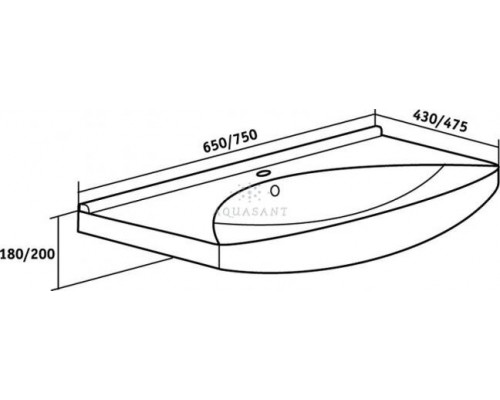 Заказать Джулия - 75 Тумба прямая белая White О в магазине сантехники Santeh-Crystal.ru