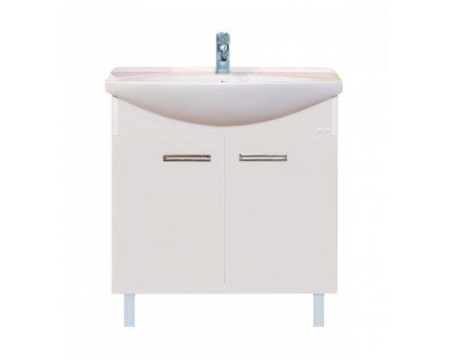 Купить Джулия - 85 Тумба прямая белая White О в магазине сантехники Santeh-Crystal.ru