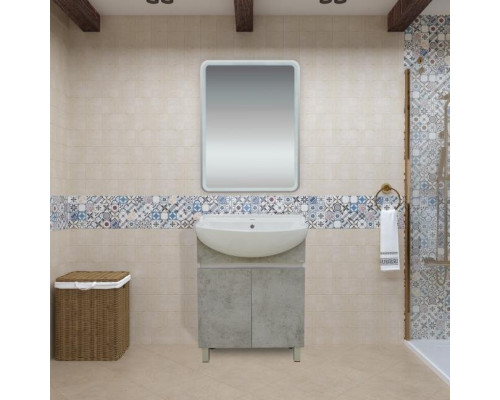 Заказать Ультра - 60 тумба напольная прямая бетон О в магазине сантехники Santeh-Crystal.ru