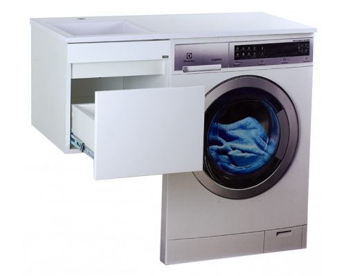 Купить Фостер - 40 Тумба подвесная 1 ящ. под стиральную машину, белая О в магазине сантехники Santeh-Crystal.ru