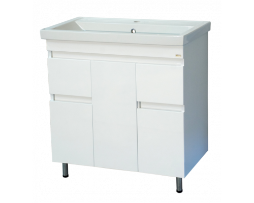 Заказать Фостер - 80 Тумба напольная с 2 ящ. белая О в магазине сантехники Santeh-Crystal.ru