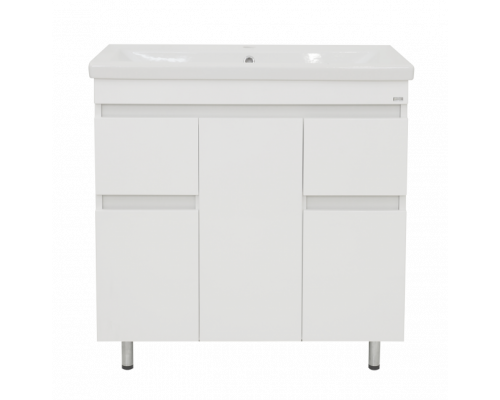 Заказать Фостер - 80 Тумба напольная с 2 ящ. белая О в магазине сантехники Santeh-Crystal.ru