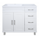 Заказать Купер - 90 Тумба напольная с 4 ящ. левая белая в магазине сантехники Santeh-Crystal.ru