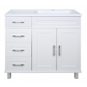Купер - 90 Тумба напольная с 4 ящ. правая белая