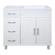 Приобрести Купер - 90 Тумба напольная с 4 ящ. правая белая в магазине сантехники Santeh-Crystal.ru