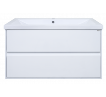 Алиса -100 тумба 2 ящ. подвесная белая эмаль