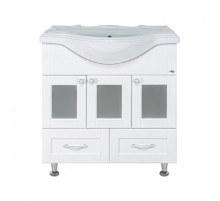 Латте - 85 Тумба с 2 ящ. белая эмаль